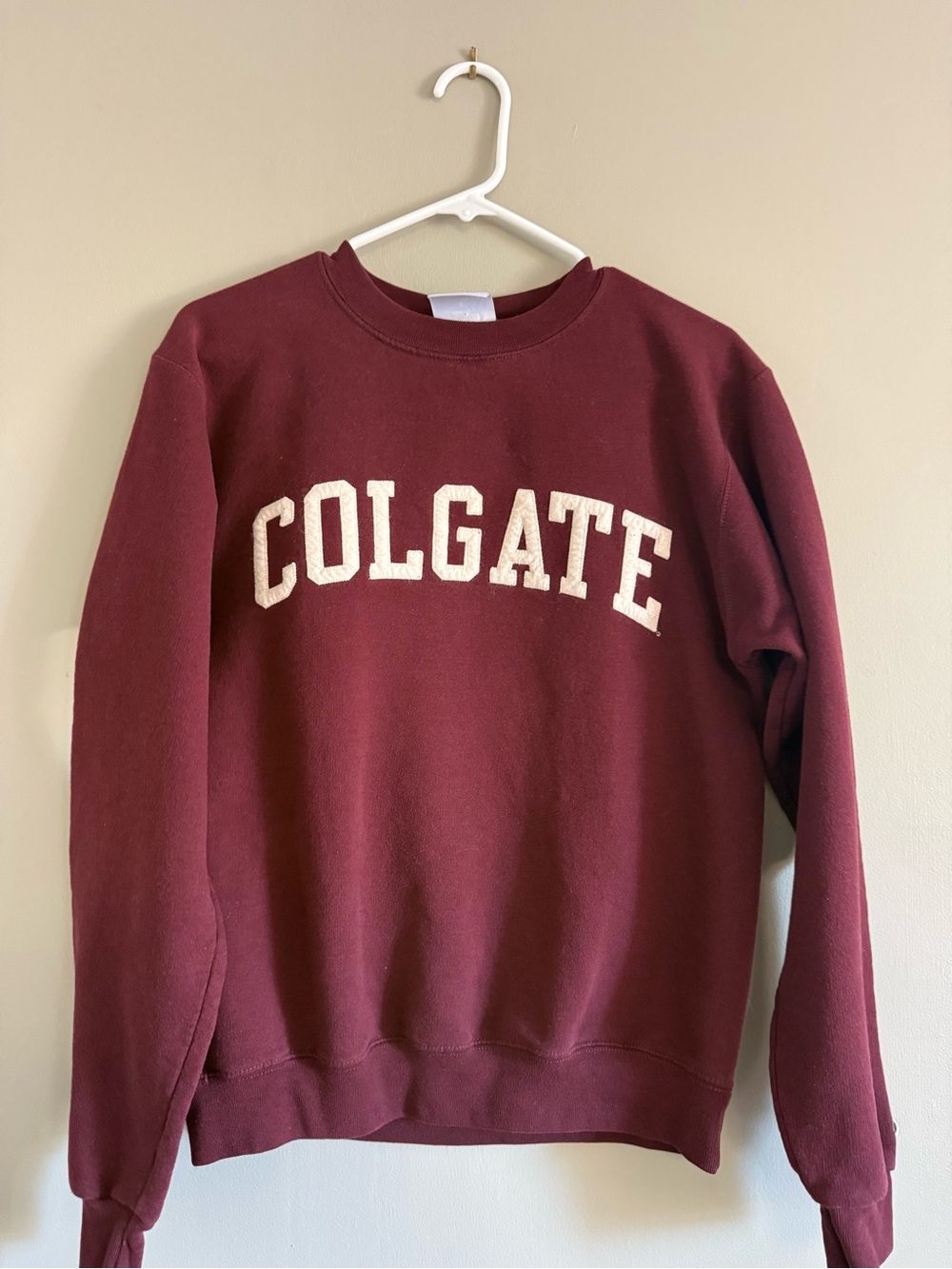 Vintage Champion Colgate University Burgundy Crewneck Sweatshirt Small